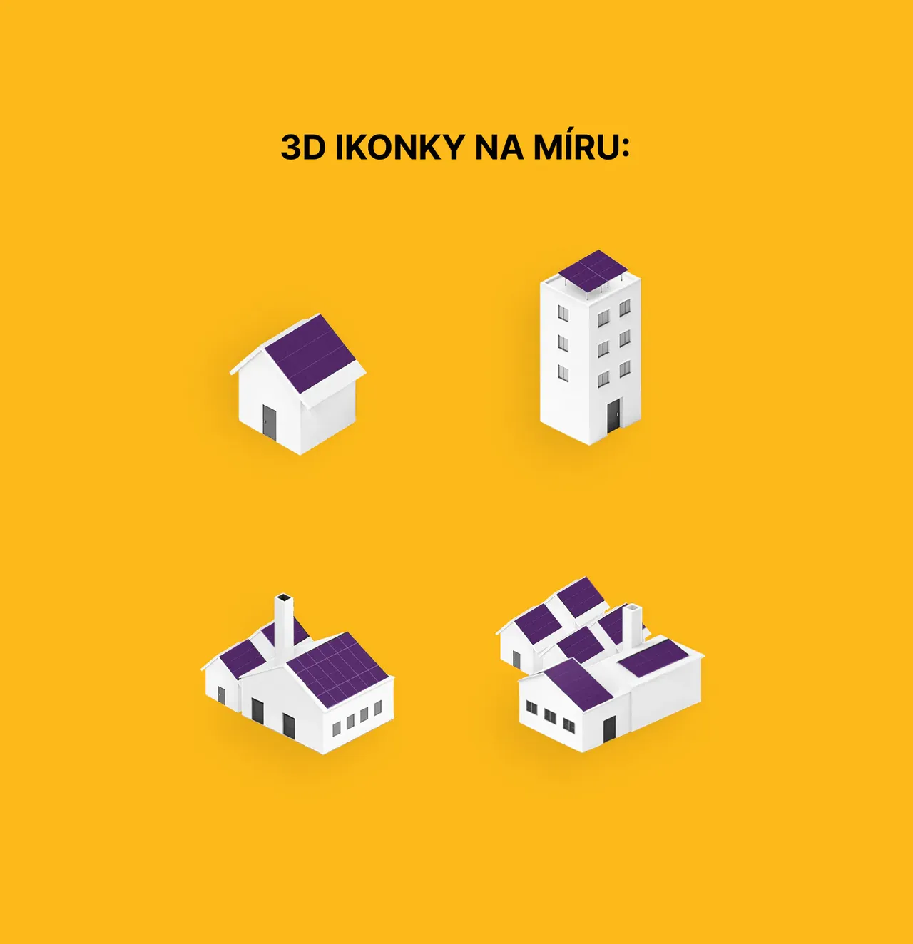 3D house icons made for Simply Energo