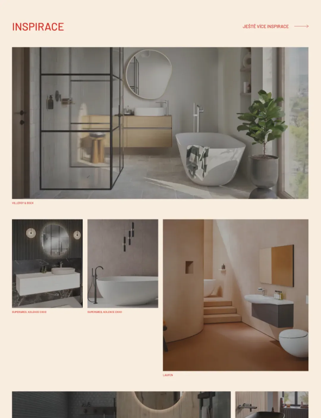 Gremis inspiration page with bathroom photos