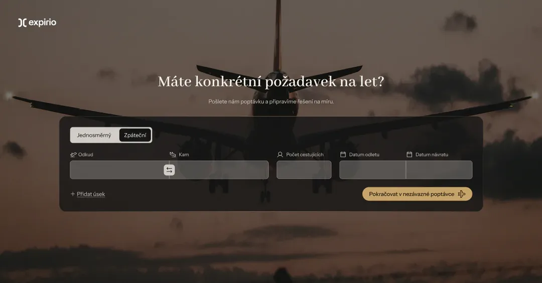 Style Jet inquiry form over a photo of a private jet