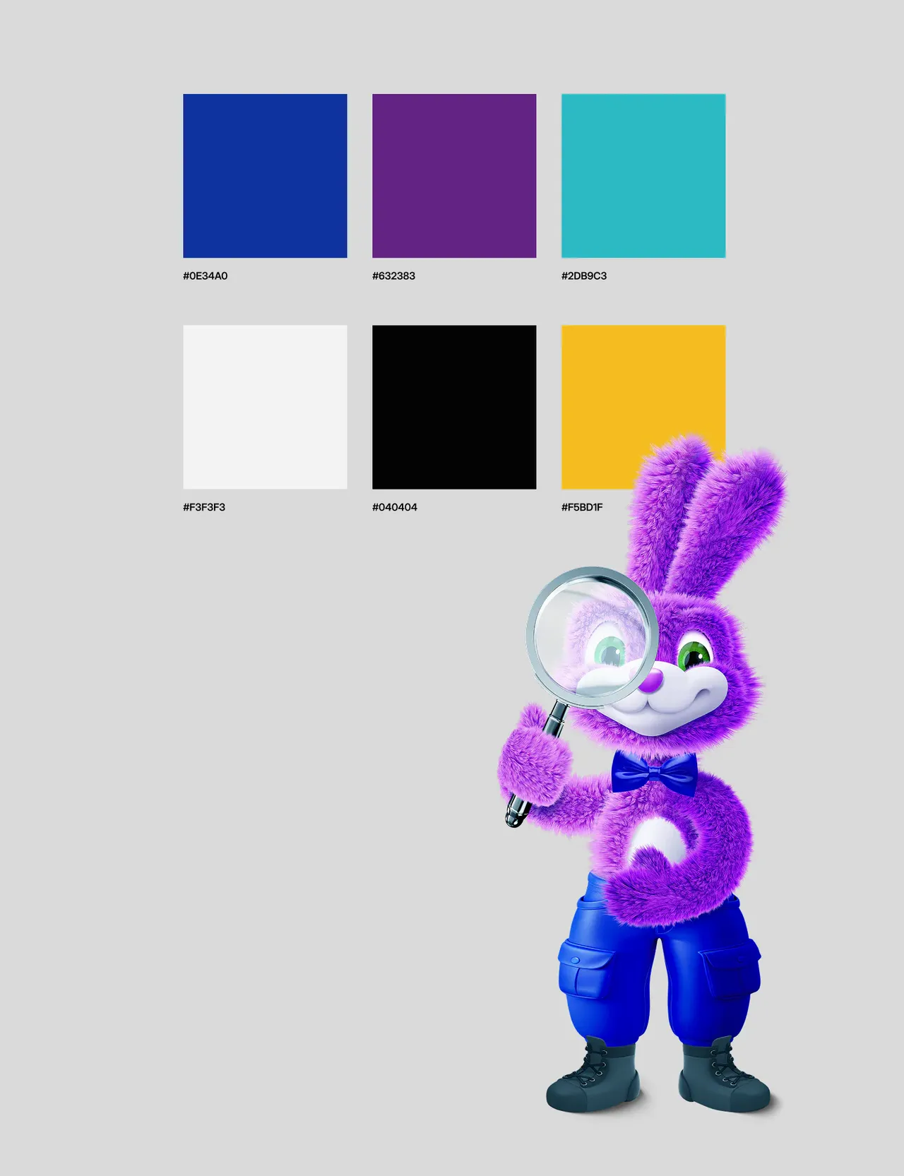Simply Energo colour palette with the rabbit mascot