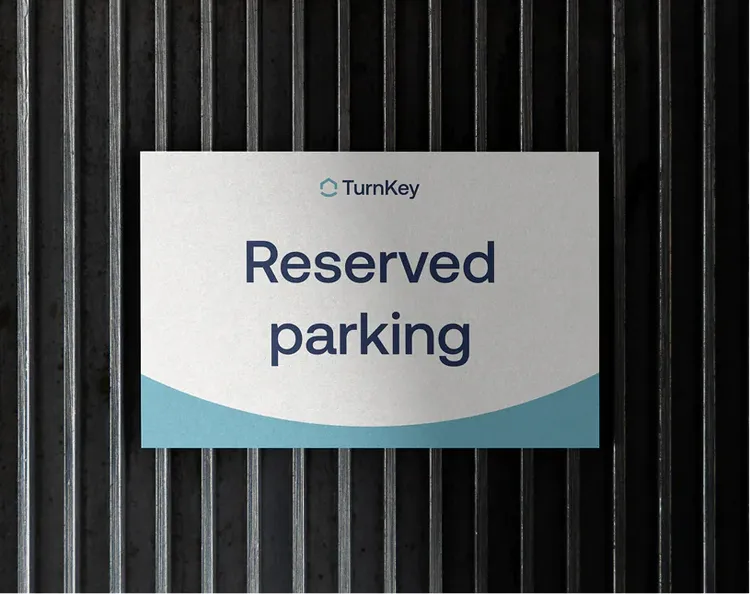 TurnKey reserved parking sign